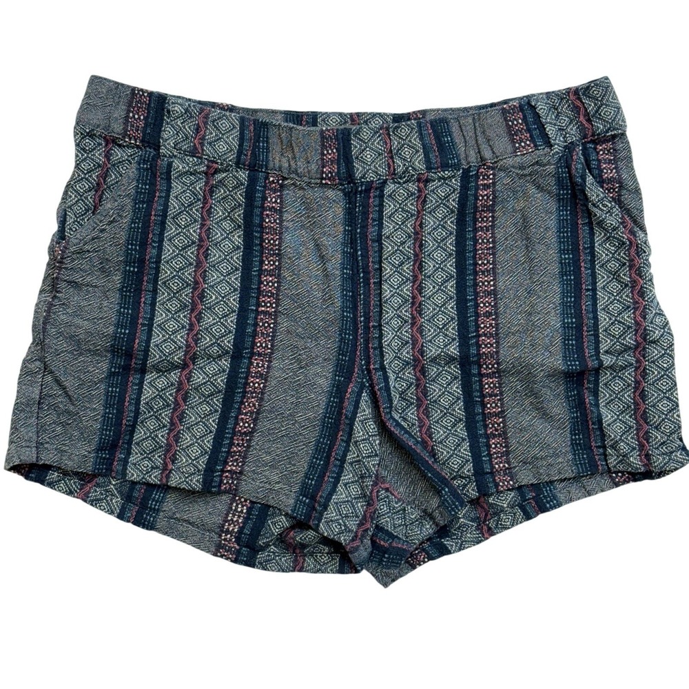 Natural‎ Reflections Women's Boho Cotton Shorts Size Large Tribal Pattern